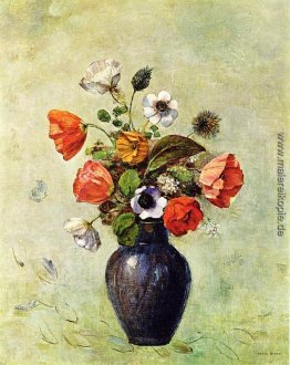 Anemonen und Mohnblumen in einer Vase