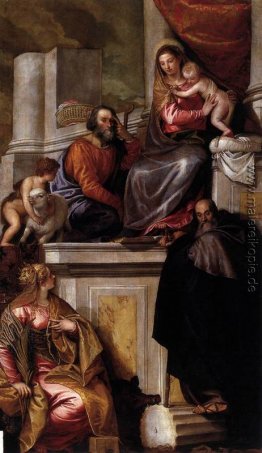 Heilige Familie mit St. Antonius Abt, Catherine und dem Jesuskin