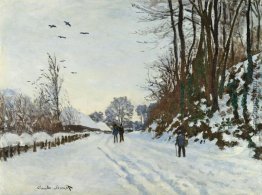 Der Weg zur Farm von Saint-Simeon im Winter