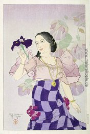 Portrait einer Frau Chamorro - Violet