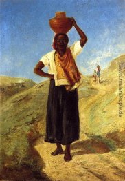 Frau mit einem Krug auf ihrem Kopf Frau mit einem Krug auf ihrem Kopf