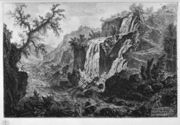 Blick auf die Wasserfälle von Tivoli