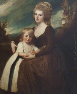 Frances Bankes (1756-1847), Lady Brownlow, mit ihrem Sohn, dem H