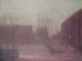 Nocturne Trafalgar Square Chelsea Schnee