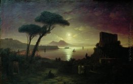 Die Bucht von Neapel im Mondnacht