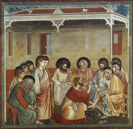 Christus wäscht die Füße der Schüler