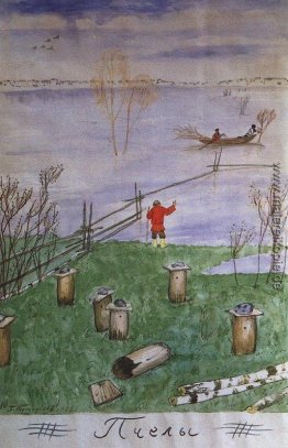 Illustration für Nikolay Nekrasov Gedicht "Bienen"