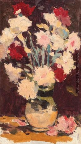 Vase mit Gartennelken