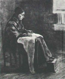 Frau mit Schal, Nähen Frau mit Schal, Nähen