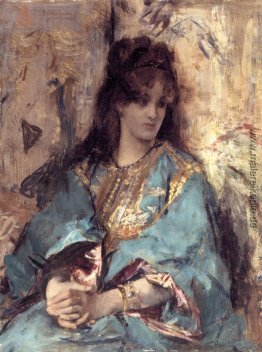 Eine Frau in der orientalischen Kleid Sitz
