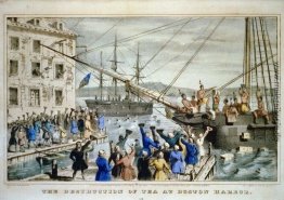 Die Zerstörung der Tea at Boston Harbor