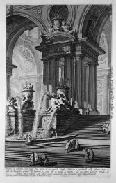 Spaltengruppe, die zwei Bögen mit einem großen Innenhof mit Brun