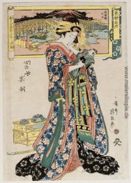 aus der Serie Toto meisho, Kokoro no nazo sugata awase