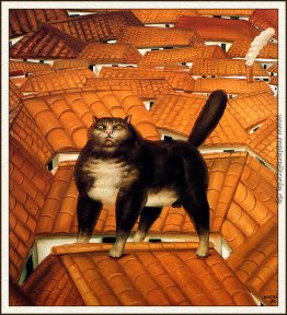 Katze auf einem Dach