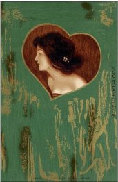 Girls 'Köpfe und Schultern auf einem grünen Panel Girls 'Köpfe und Schultern auf einem grünen Panel