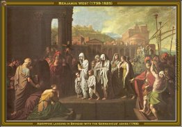 Agrippine Landung bei Brundisium mit der Asche von Germanicus