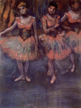 Drei Tänzerinnen vor dem Training