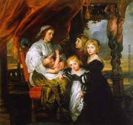 Deborah Kip, Ehefrau von Sir Balthasar Gerbier, und ihre Kinder