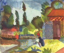 Tunis Landschaft mit eine sitzende Araber
