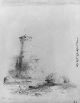 Landschaft mit Turm (von McGuire Sammelalbum)