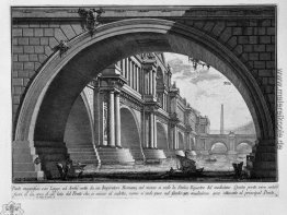 Brücke mit herrlichem Balkon und Bögen von einem römischen Kaise