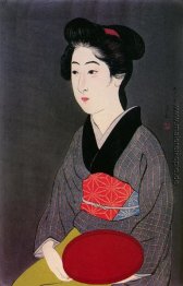 Frauen-Holding-Tray Frauen-Holding-Tray