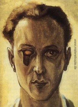 Selbstporträt mit einer gezupften Augen