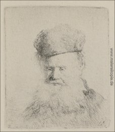 Ein Mann mit einem großen Bart und einem Low-Pelz-Cap Ein Mann mit einem großen Bart und einem Low-Pelz-Cap