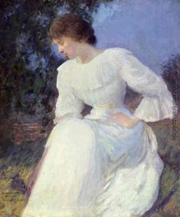 Portrait einer Frau in Weiß