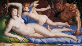 Venus, Cupido und Satyr