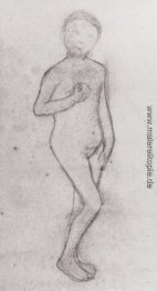 Nacktes Mädchen stehend