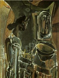 Frau an der Spiegel- Frau an der Spiegel-