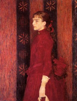 Portrait eines jungen Mädchens in Rot