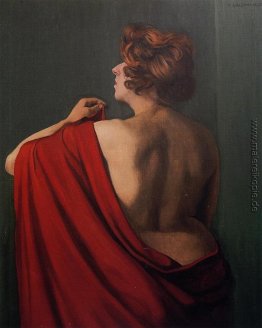 Frau mit rotem Schal