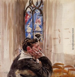 Porträt eines Mannes in der Kirche