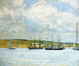 Eine Parade der Boote