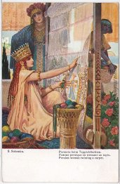 Perserin Verdrehen eines Teppichs Perserin Verdrehen eines Teppichs