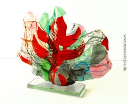 Landschaft 1 - Glasfusion Kunst