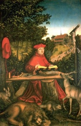 Albrecht von Brandenburg als St. Jerome in seiner Studie