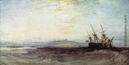 Ein Schiff auf Grund