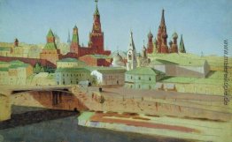 Mit Blick auf das Moskvoretsky Brücke, dem Kreml und dem Pokrovs