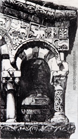 Arch von der Fassade der Kirche von San Michele