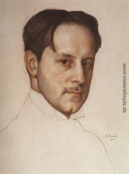 Porträt des Künstlers M. Dobuzhinsky