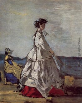 Fürstin Pauline Metternich auf dem Strand
