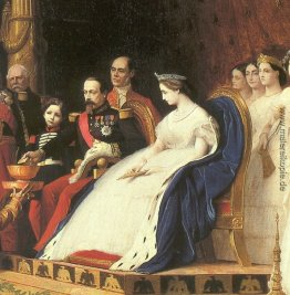 Napoleon III, Eugenie und ihr Sohn zur Adoption siamesische Bots