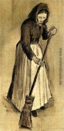 Frau mit einem Besen Frau mit einem Besen