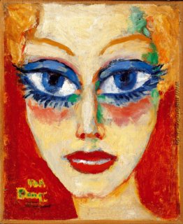 Frau mit blauen Augen