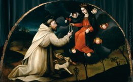 Heilige Dominikus empfängt den Rosenkranz