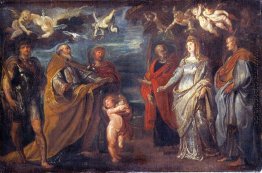 St. George mit Martyrs Maurus, Papianus, Domitilla, Nerus und Ac
