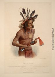 Mato-Tope, mit den Insignien seiner Kriegstaten, Platte 14 von B